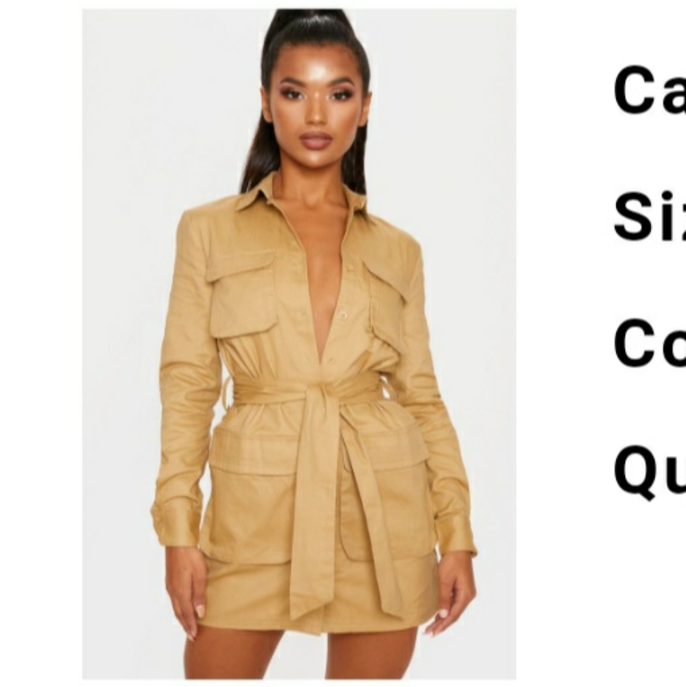 PLT Camel Utility dress